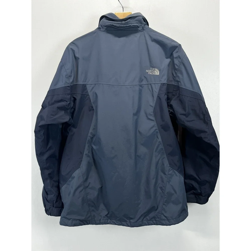 The North Face Hyvent Jacket Sz L GUC Blue Full Zip Windbreaker Mesh Lined Mens